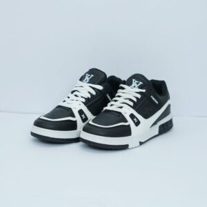 Sneakers 005 - Olive Green & Black Stripe Casual