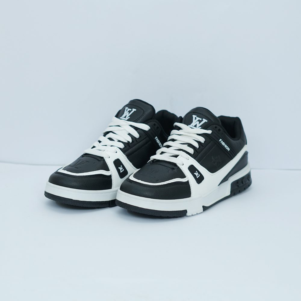 Sneakers 003 - Olive Green & Black Stripe Casual
